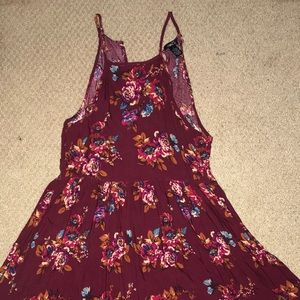 Maroon Floral Dress